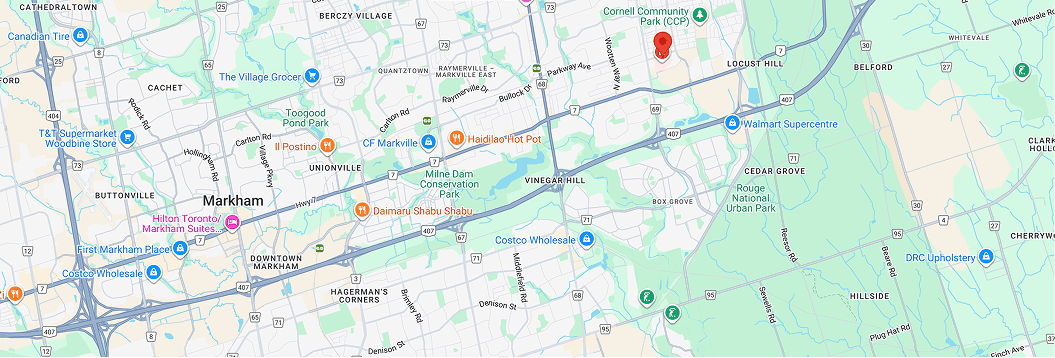 Screenshot of a google map for Caregiver Services Head Office